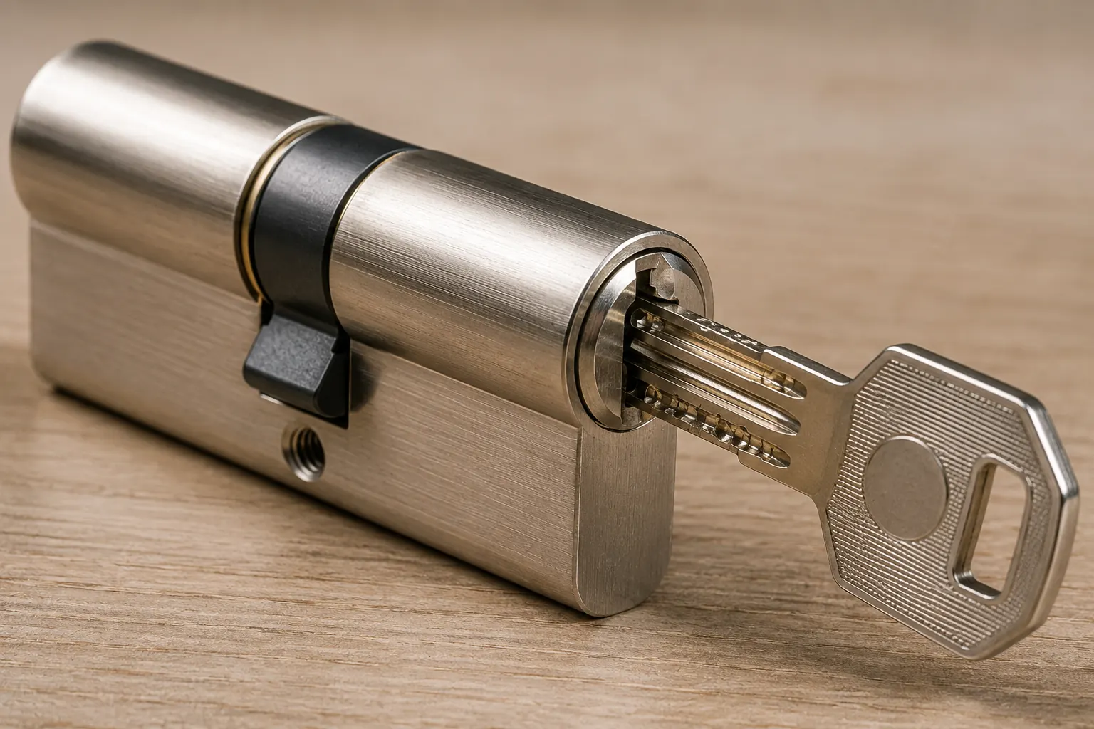 Cylindre de serrure de sécurité avec clé